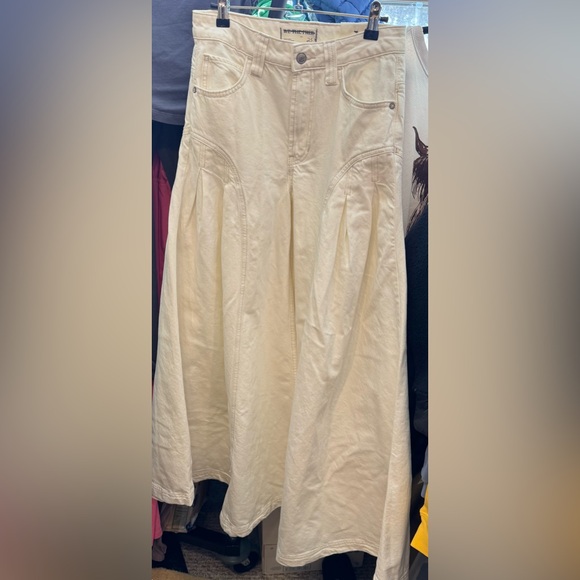 NWOT Free People We The Free Pandora Wide-Leg Jeans - heavenly ivory - 25 - Picture 8 of 11